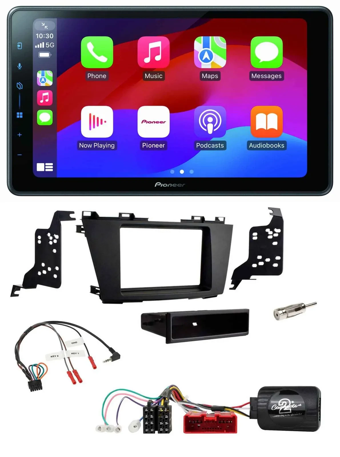 Pioneer Bluetooth 2DIN USB Lenkrad DAB Autoradio für Mazda 5 2010-2015
