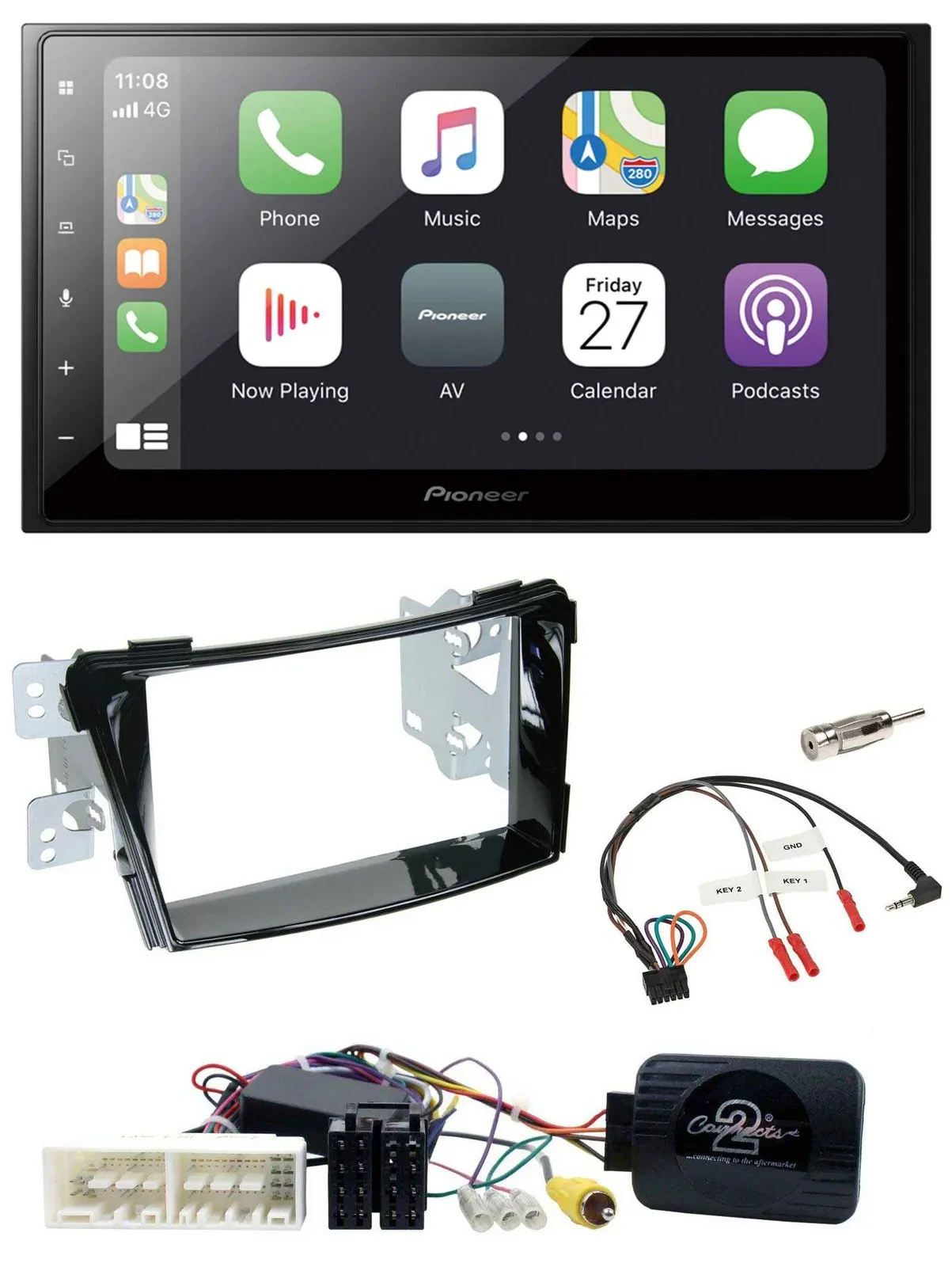 Автомагнитола Pioneer 2DIN, Bluetooth, DAB, USB для Hyundai i40 (с 2016)