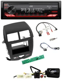 JVC Bluetooth USB DAB Lenkrad Autoradio für Mitsubishi ASX 2010-2014
