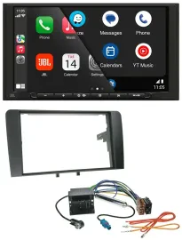 JBL USB 2DIN MP3 Bluetooth AUX Autoradio für Audi A3 03-12 8P Quadlock