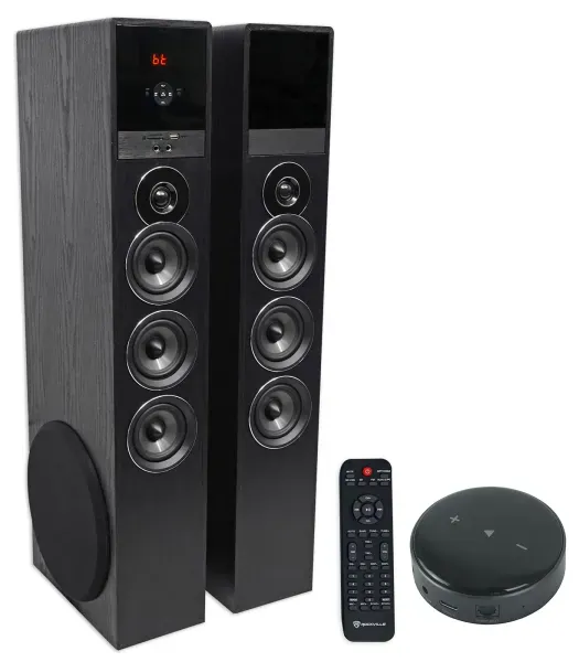 Rockville TM150B Home Theater Buetooth Tower Speakers + 10" Sub + Wifi Receiver