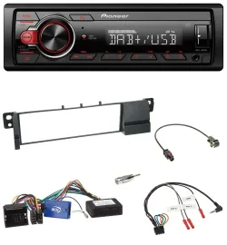 Автомагнитола Pioneer 1DIN, DAB, USB, MP3, для BMW 3 Series E46 (2001–2007), черный