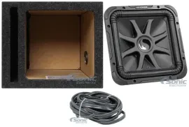 Kicker L7S124 12" 1500W Solo Baric L7S Car Audio Subwoofer+Vented Sub Box