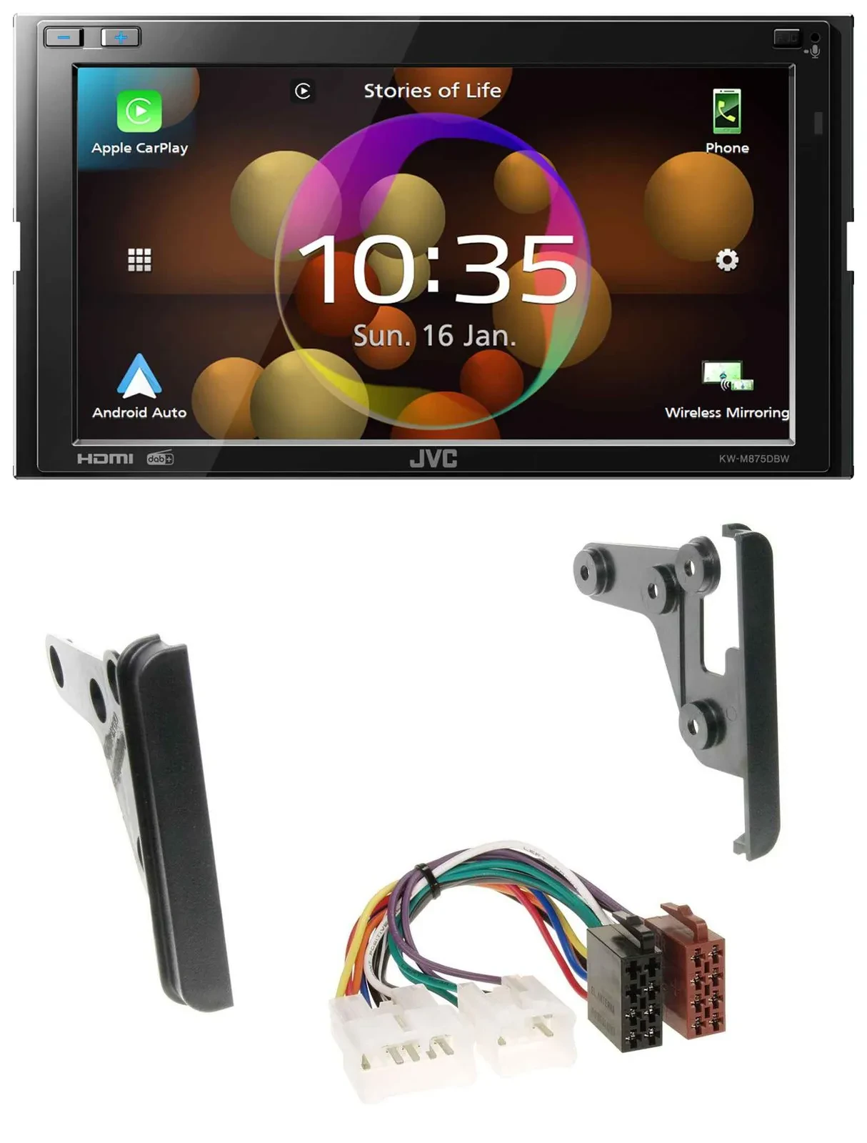 JVC DAB MP3 2DIN Bluetooth USB Autoradio für Toyota 4Runner 03-09 Echo 00-05