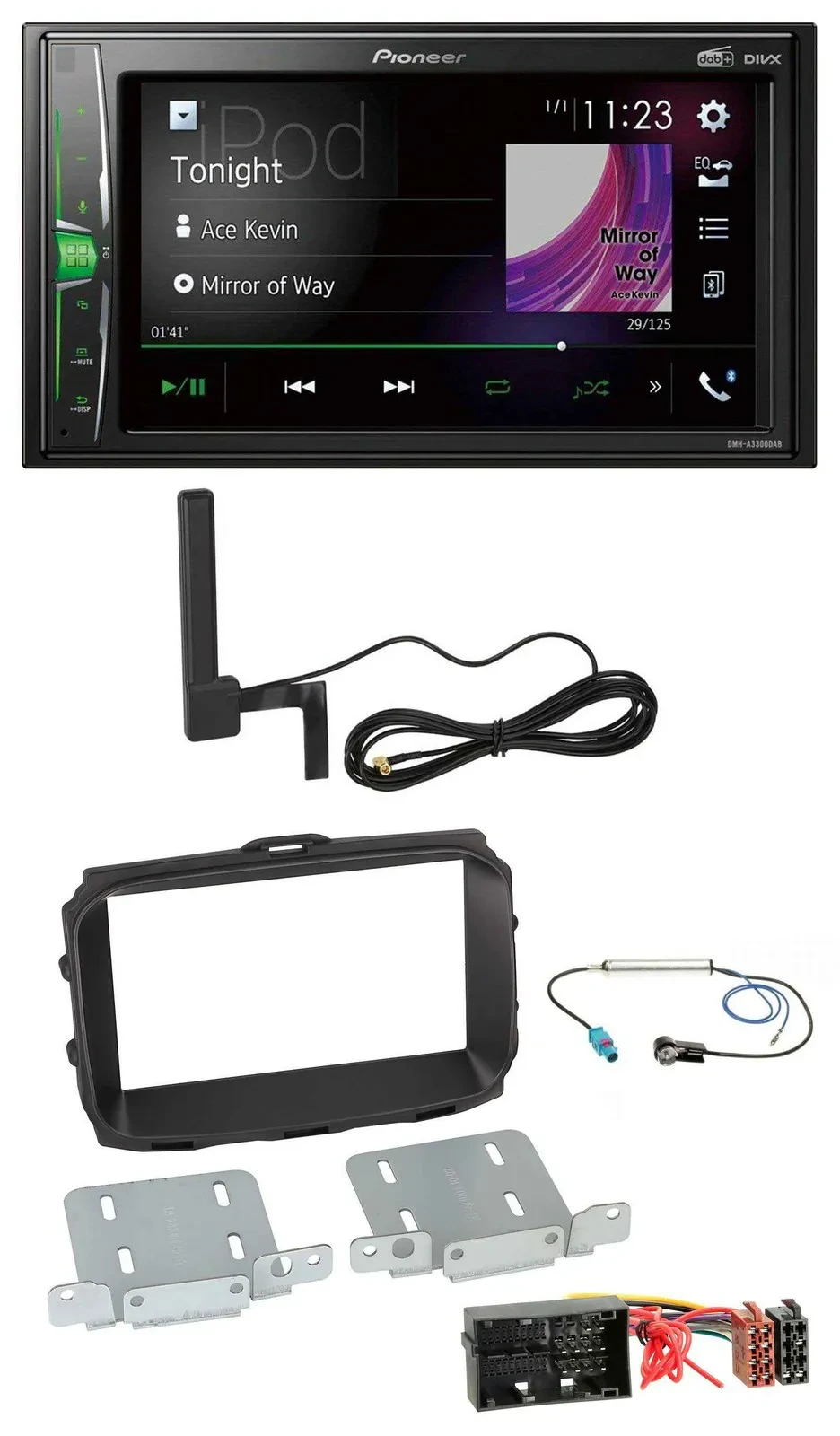 Pioneer MP3 DAB AUX 2DIN Bluetooth Autoradio für Alfa Giulietta 940 Facelift ab