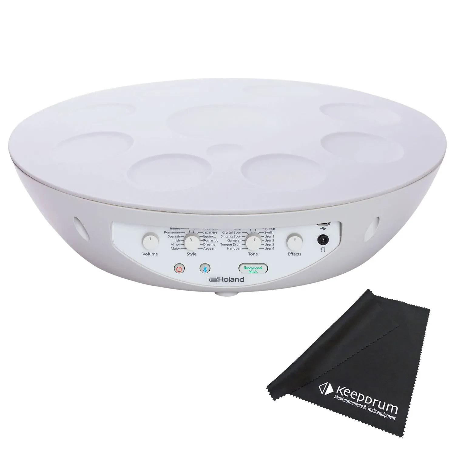 Roland MD-10 Digitale Handpan Mood-Pan mit keepdrum Tuch