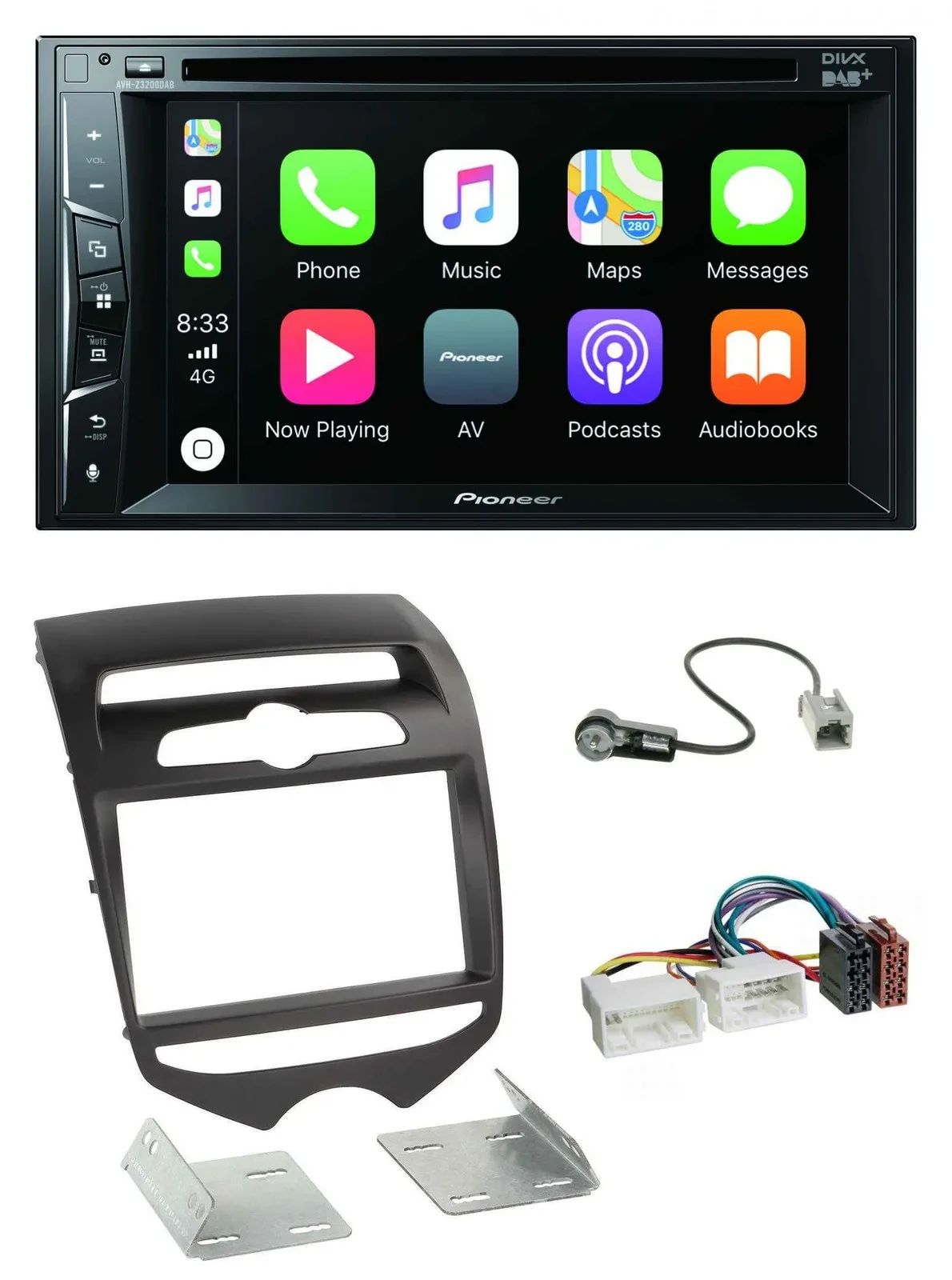 Pioneer MP3 USB DVD Bluetooth DAB 2DIN Autoradio für Hyundai ix20 ab 2010 man. K
