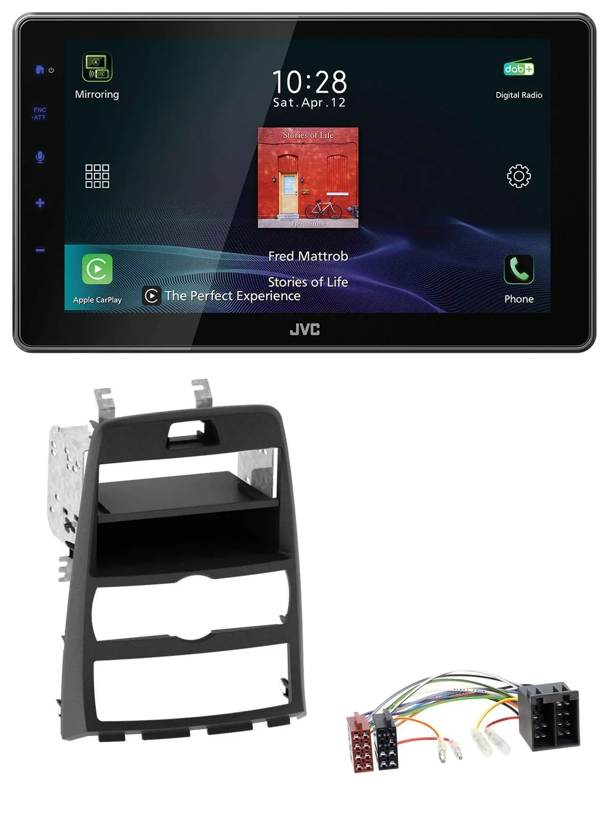 JVC DAB MP3 Bluetooth USB Autoradio für Hyundai Genesis BK 10-12 Klimaautomatik