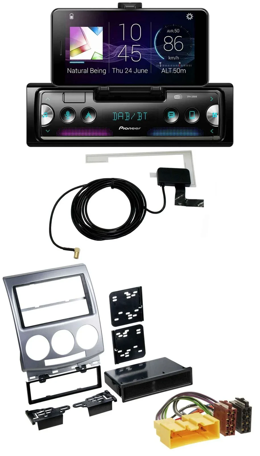 Pioneer DAB Bluetooth MP3 USB Autoradio für Mazda 5 (2005-2010)