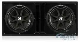 2x Kicker 43C124 150W 12" 4 ohm Car Audio Subwoofer w/ Vented Dual Enclosure Box