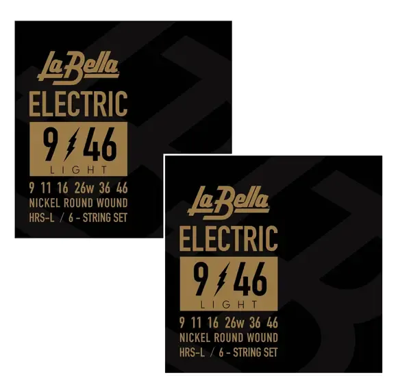 Струны для электрогитары La Bella HRS-L 2PAK Nickel Electric 9-46 (2 упаковки)