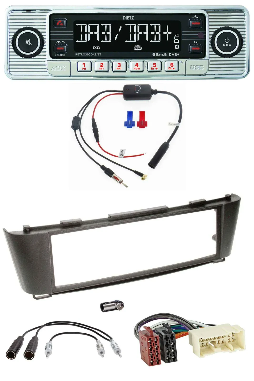 Dietz DAB USB MP3 Bluetooth Autoradio für Nissan Almera (ab 2003)