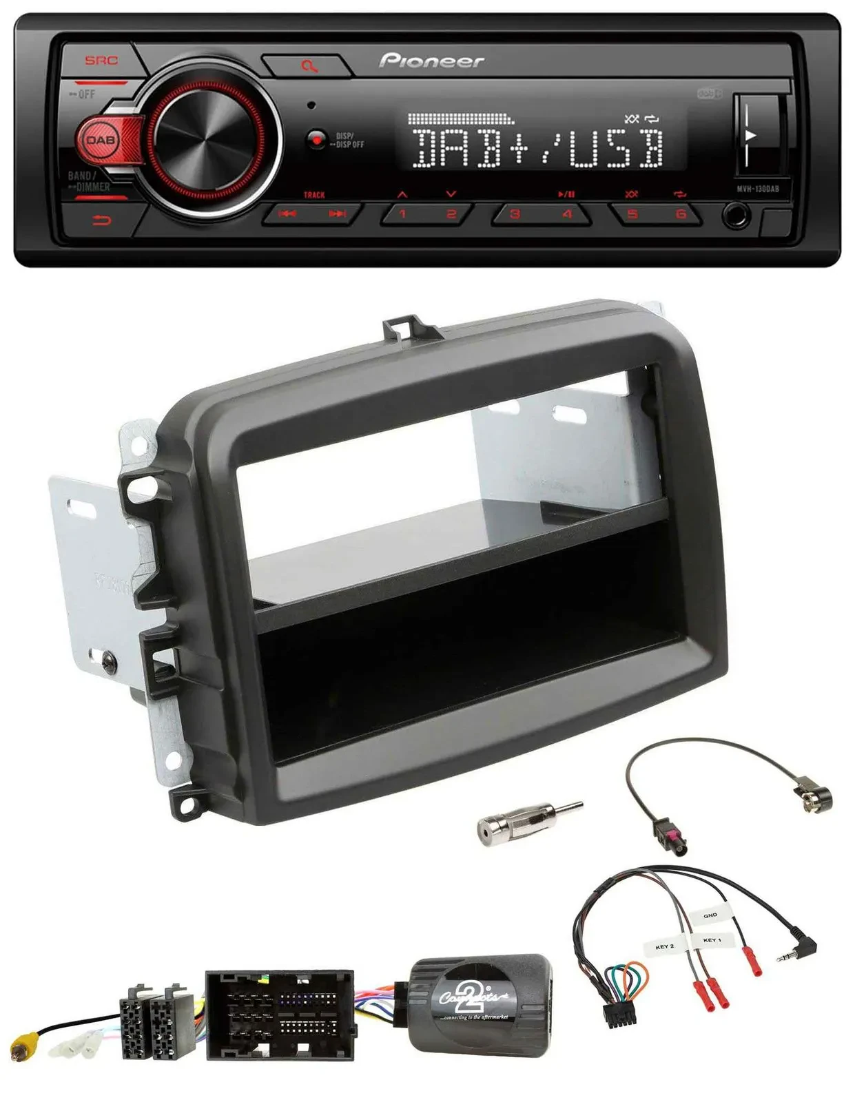 Автомагнитола Pioneer 1 DIN DAB USB для Fiat 500L (с 2012)