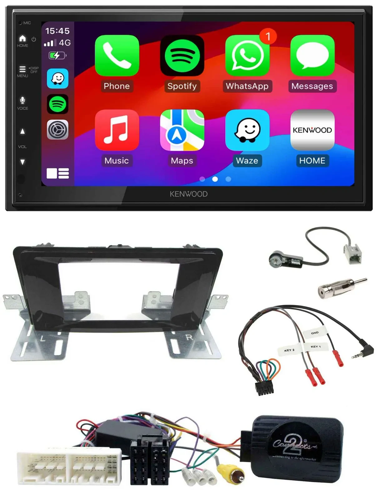 Kenwood Lenkrad USB DAB 2DIN Bluetooth Autoradio für Hyundai H 350 ab 2016