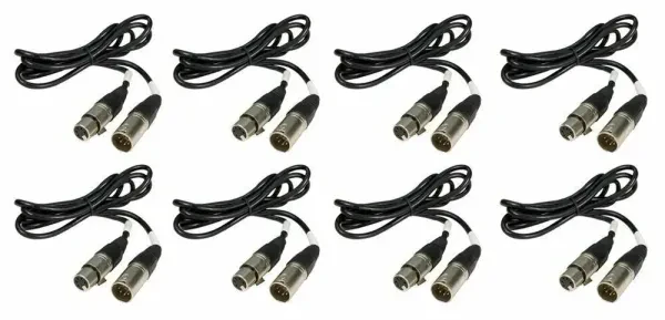 DMX-кабель Chauvet DJ DMX5P5FT Black 1.5 м (8 штук)