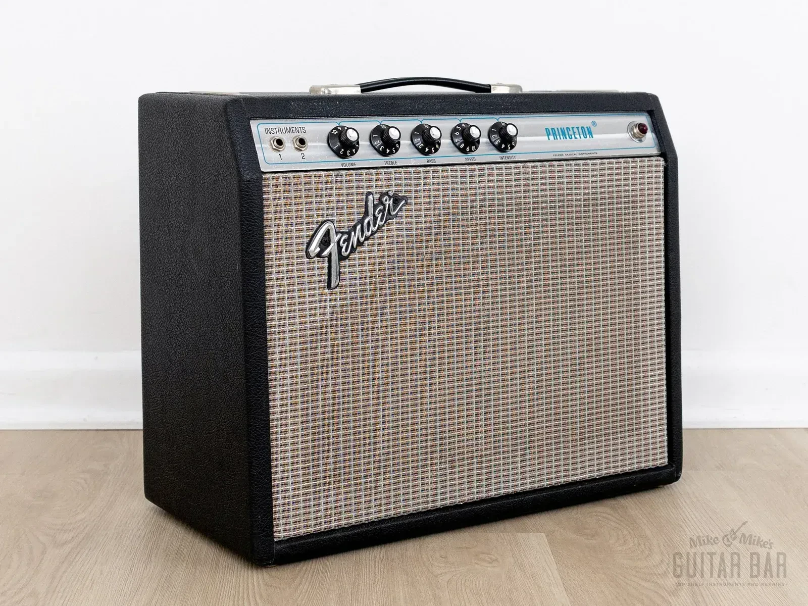 1974 Fender Princeton Non-Reverb Silverface Vintage Guitar Tube Amp w/ Cover