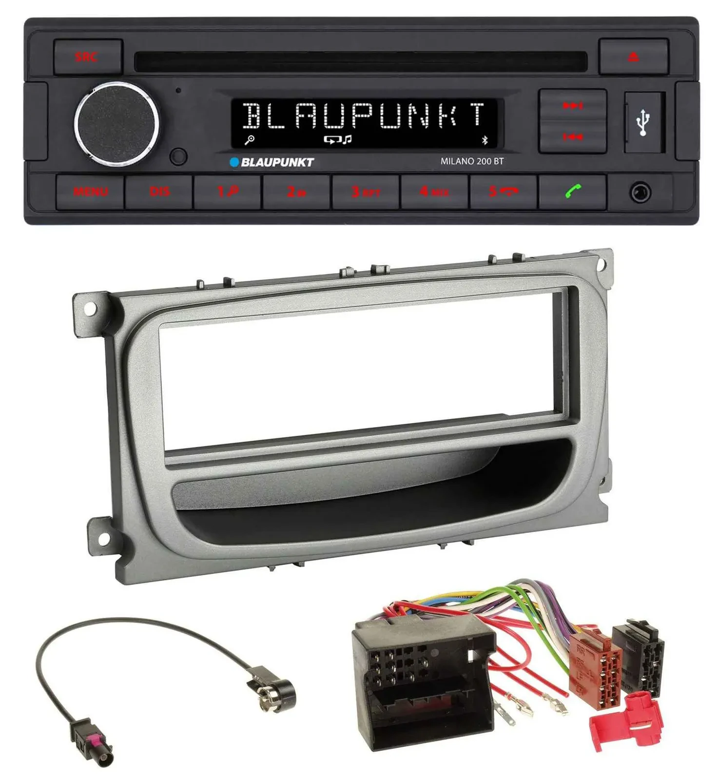 Автомагнитола для Ford Focus/Galaxy/C-Max (с 2007) Blaupunkt MP3, CD, USB, Bluetooth, AUX