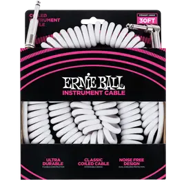 Инструментальный кабель Ernie Ball 6045 9м Coiled White