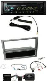 Pioneer CD MP3 Lenkrad DAB USB Autoradio für Opel Corsa C 04-06 aluminium