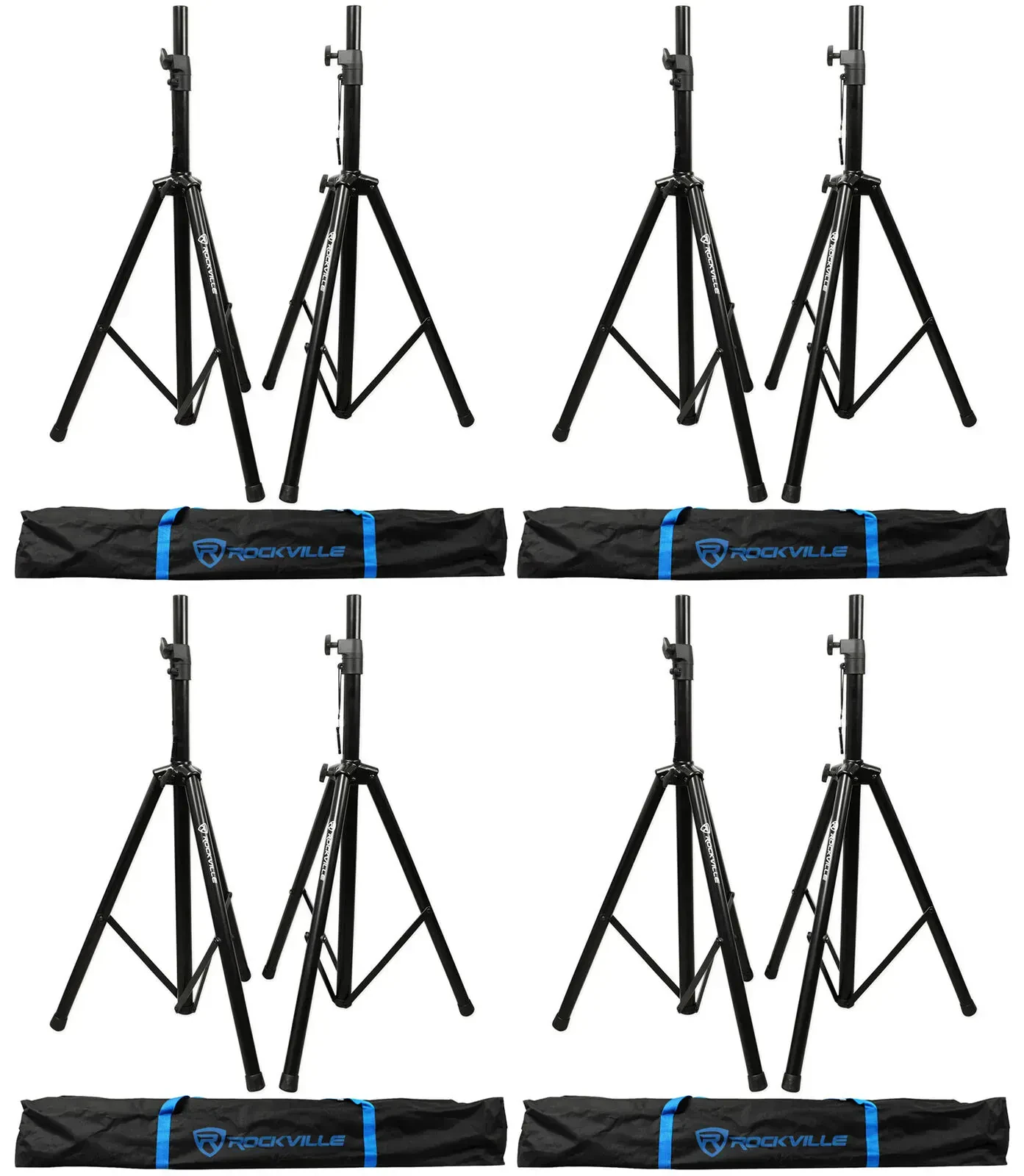 Стойка для акустических систем Rockville RVSS2 Black с чехлом (8 штук)