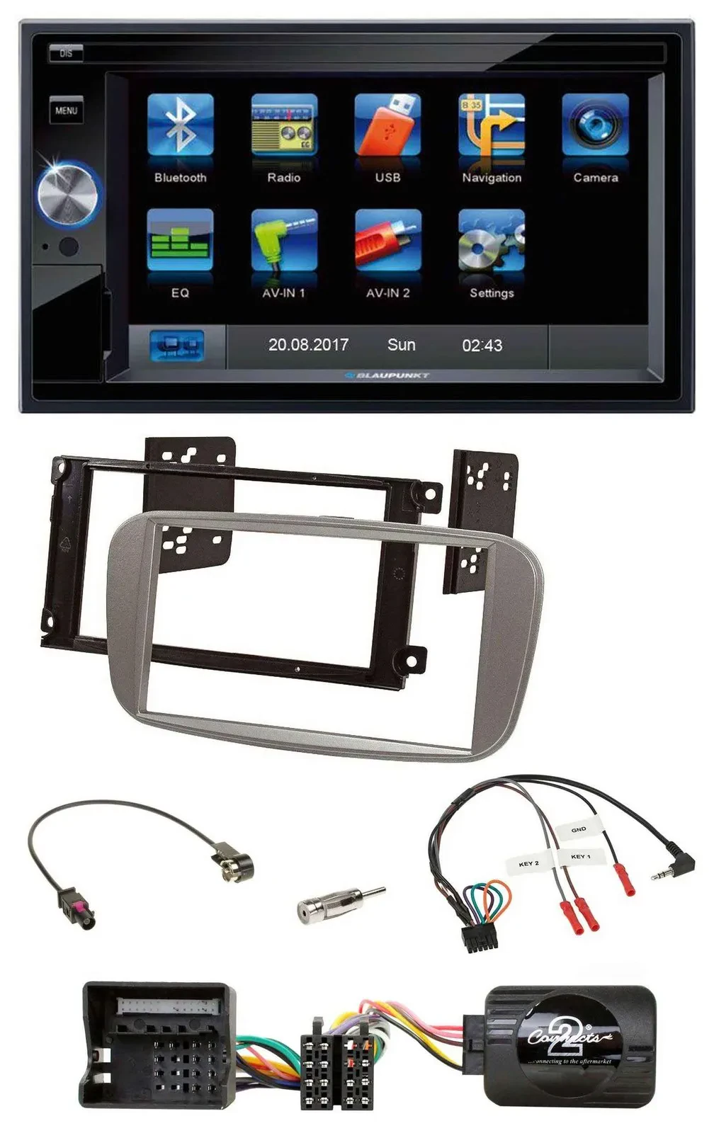 Автомагнитола Blaupunkt 2DIN USB Bluetooth навигация TMC, поддержка кнопок на руле, для Ford Mondeo/S-Max (с 2007)