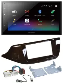 Автомагнитола Pioneer 2DIN USB Bluetooth DAB MP3 для Kia Ceed (с 2012), глянцевая