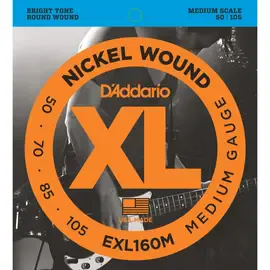 Струны для бас-гитары D'Addario EXL160M 50-105