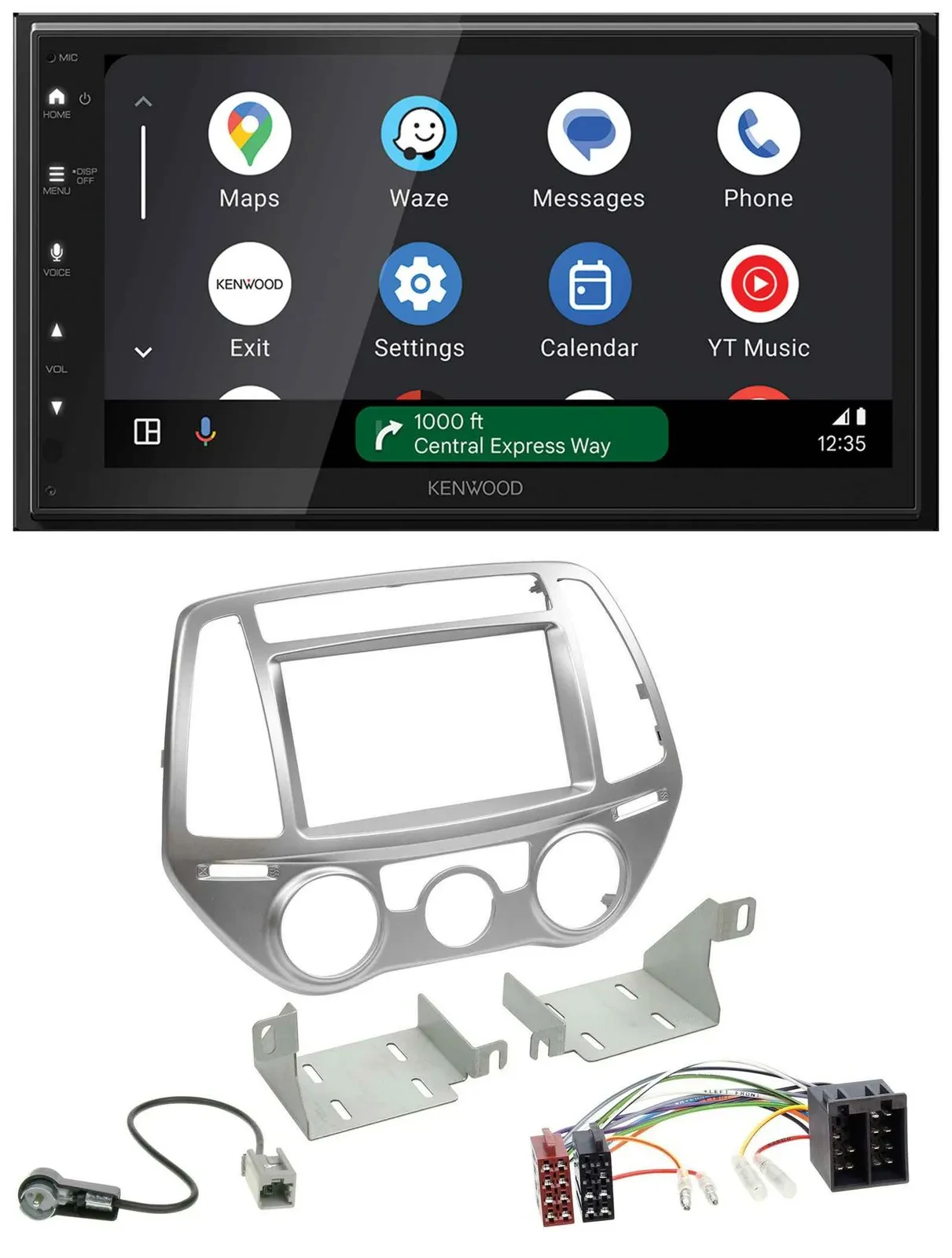 Kenwood DAB Bluetooth USB MP3 2DIN Autoradio für Hyundai i20 12-14 man. Klima