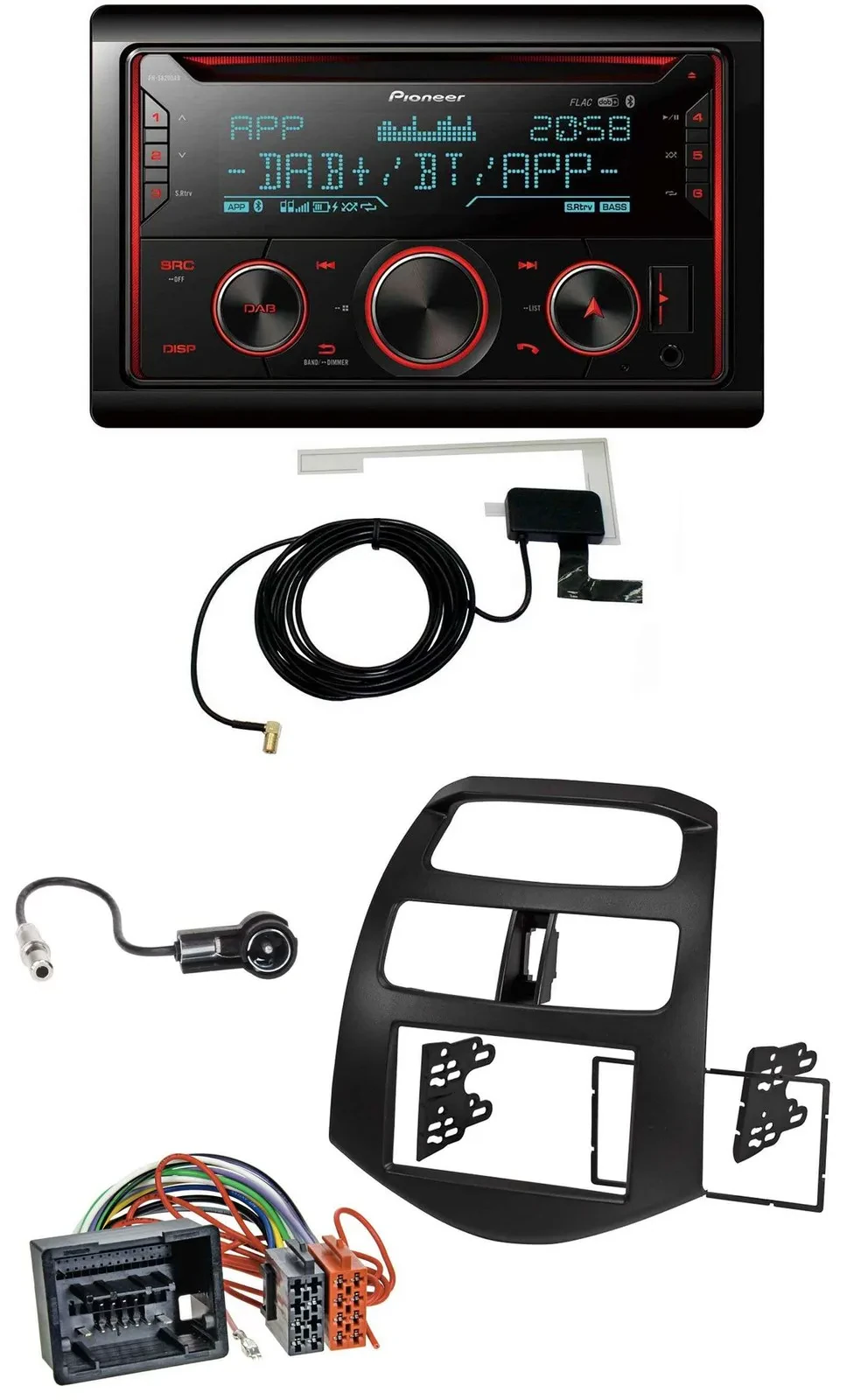 Автомагнитола Pioneer 2-DIN CD USB Bluetooth DAB для Chevrolet Spark (с 2013)