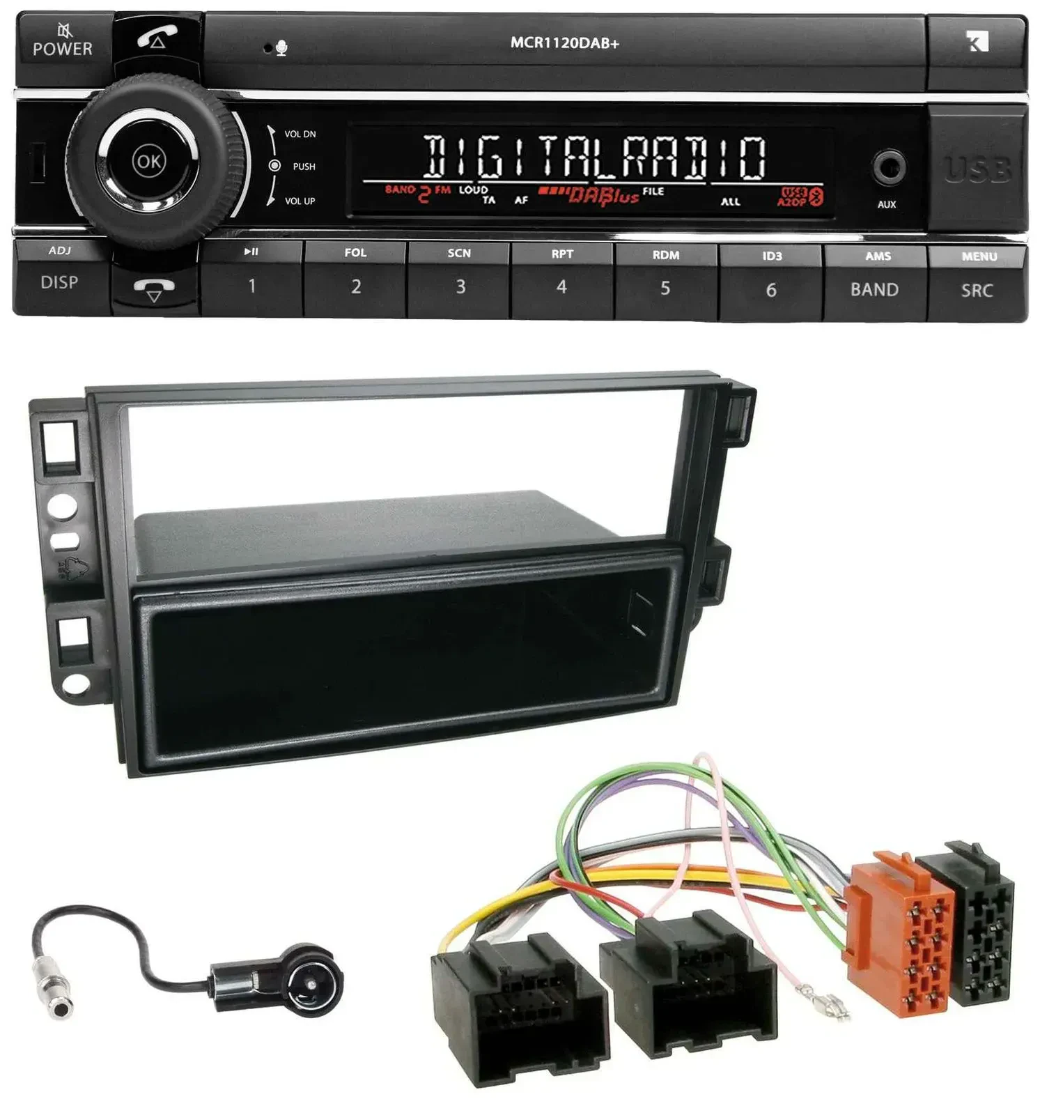 Kienzle Bluetooth MP3 USB DAB Autoradio für Chevrolet Aveo Epica Captiva 06-11