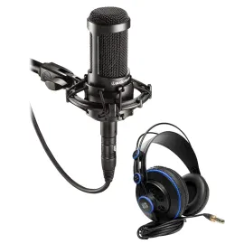 Микрофон для студии Audio-Technica AT2035+HD7 конденсаторный (набор) с кейсом и наушниками