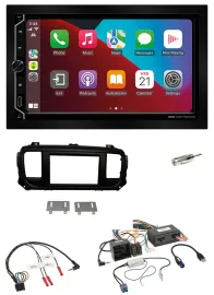 ESX 2DIN DAB USB Lenkrad Bluetooth Autoradio für Citroen Jumpy Spacetourer PDC