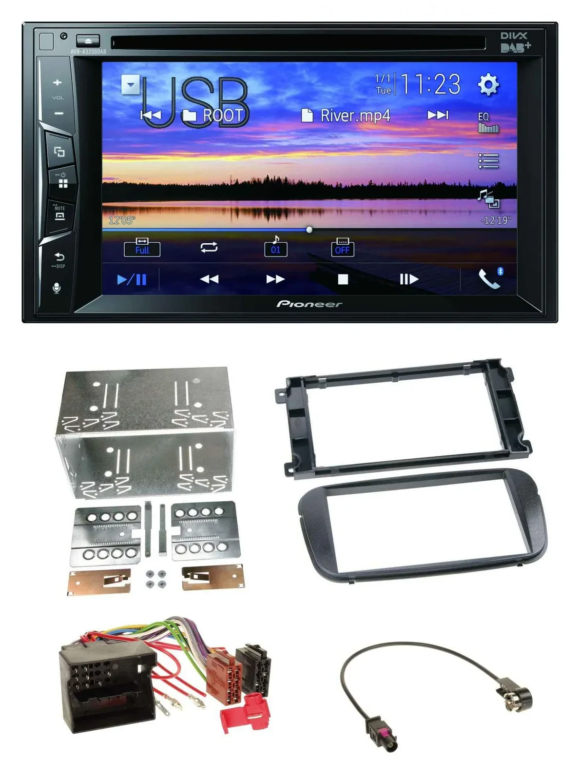Pioneer Bluetooth 2DIN USB DVD DAB MP3 Autoradio für Ford C-Max Galaxy Focus ab