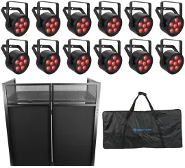 Светодиодный прибор Chauvet DJ SlimPAR H6 ILS RGBAW+UV LED DMX с аксессуарами (12 штук)