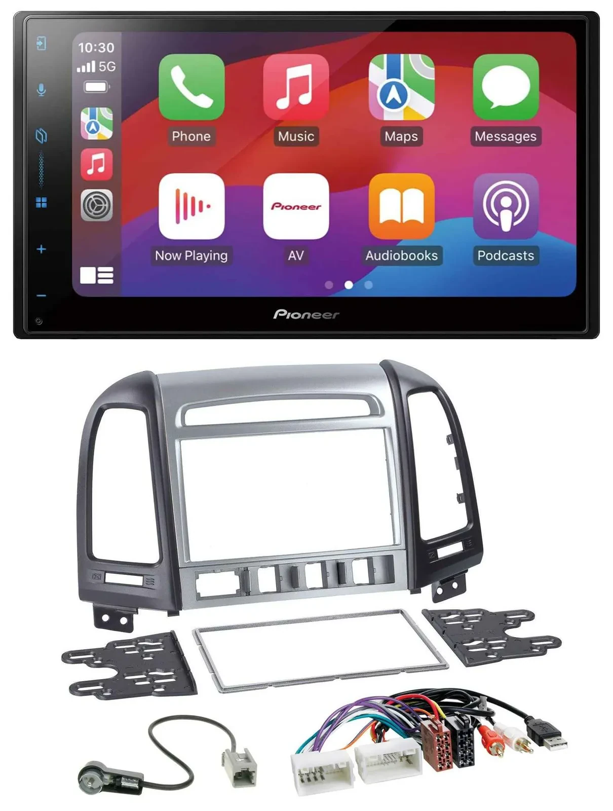 Pioneer DAB USB MP3 Bluetooth 2DIN Autoradio für Hyundai Santa Fe AUX USB 4 Scha