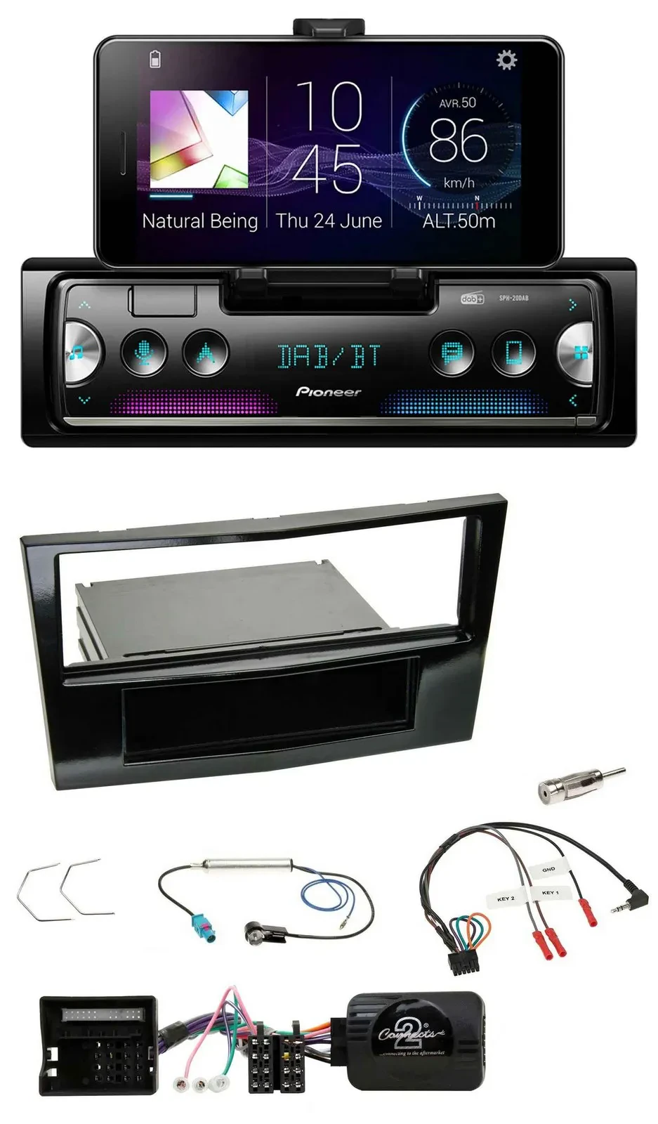 Pioneer USB Lenkrad Bluetooth DAB Autoradio für Opel Astra H Corsa D Zafira B Kl