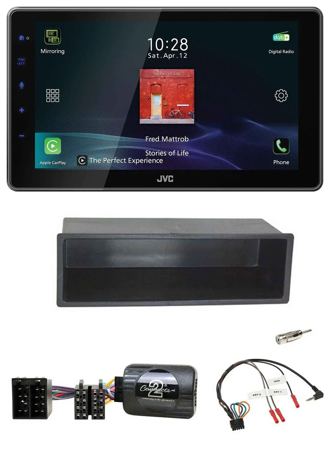 JVC DAB Lenkrad Bluetooth USB Autoradio für Citroen C2 C3 Berlingo 02-06