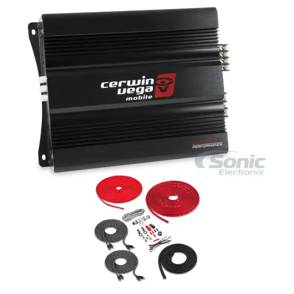 CVP1200.4D | 4-Channel Class D Amplifier | Cerwin-Vega with Belva 8 Gauge Amp Ki