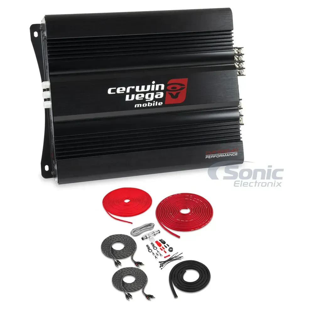 Автомобильный усилитель Cerwin-Vega CVP1200.4D, 4‑канальный, класс D с комплектом установки Belva BAK84 8 AWG (набор)