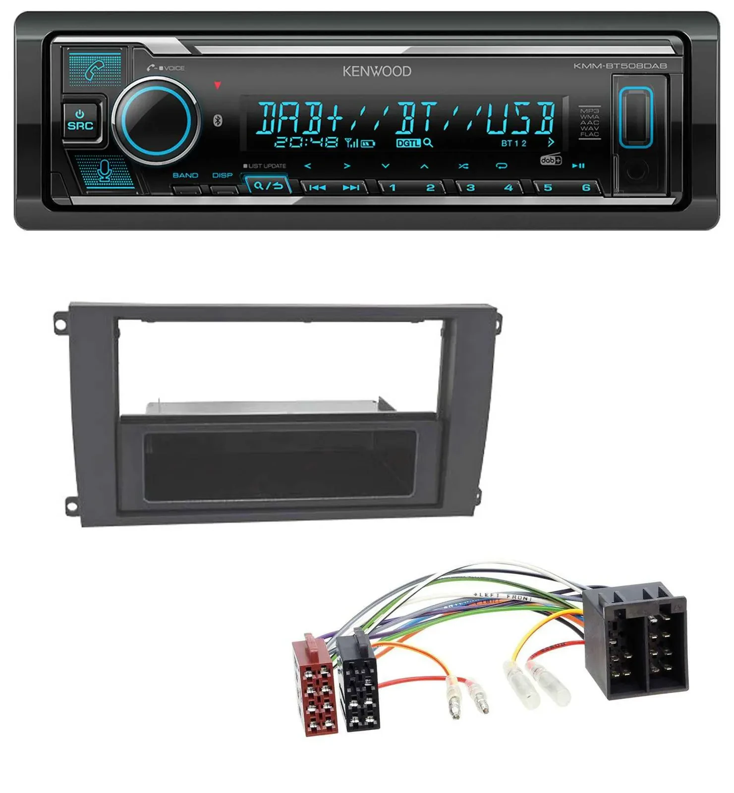 Kenwood Bluetooth MP3 DAB USB Autoradio für Porsche Cayenne (2002-2007)