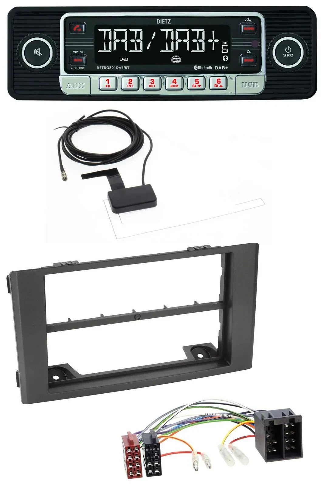 Dietz DAB Bluetooth USB MP3 Autoradio für Iveco Daily (06-14) - schwarz