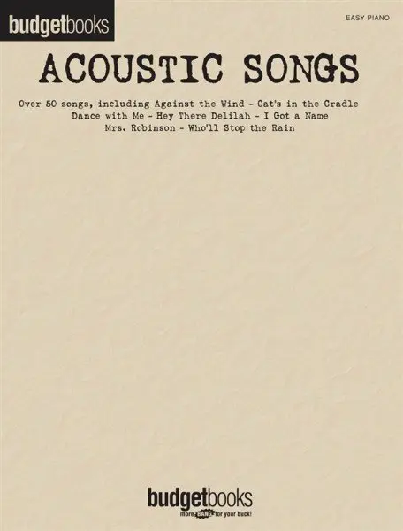 Ноты MusicSales BUDGET BOOKS ACOUSTIC SONGS EASY PIANO PF BK