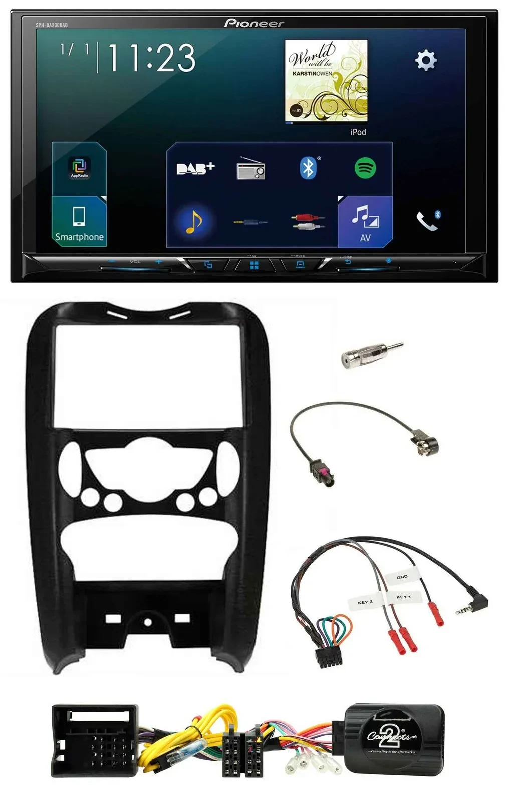 Pioneer Lenkrad Bluetooth USB 2DIN DAB Autoradio für Mini Cooper 2006-2014