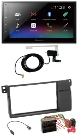Pioneer DAB MP3 Bluetooth 2DIN USB Autoradio für BMW 3er E46 Quadlock großem Nav