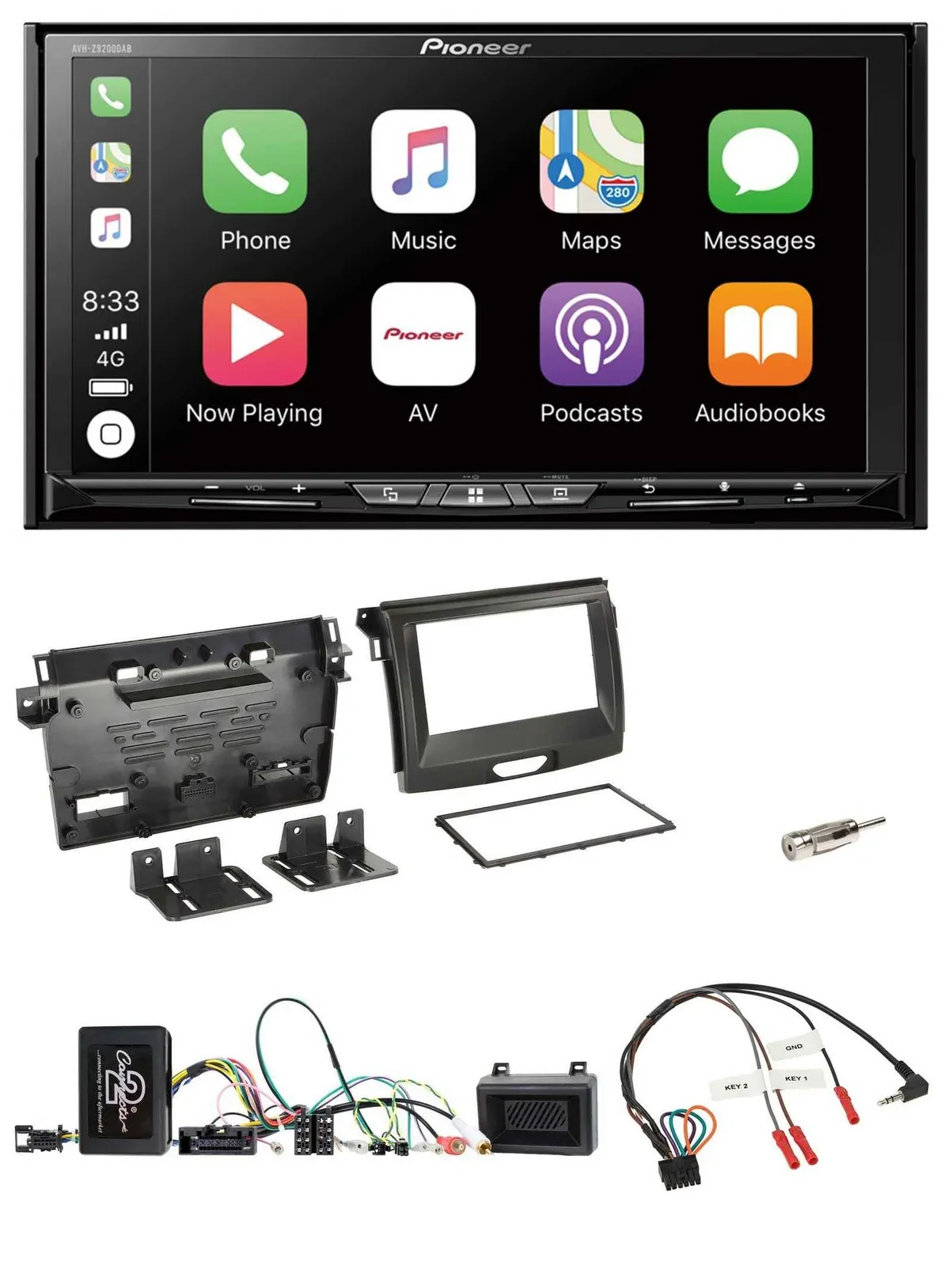 Автомагнитола для Ford Ranger Pioneer 2-DIN USB DAB DVD Bluetooth
