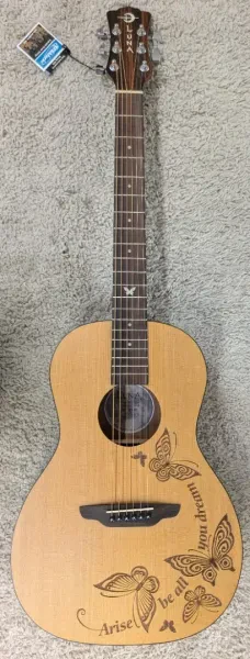 Luna GYP DREAM Gypsy Dream Acoustic Electric Parlor Size Spruce Top Guitar