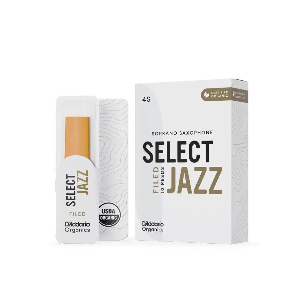 Трости для саксофона сопрано D'Addario Organic Select Jazz Filed размер 4S (набор, 10 шт.)