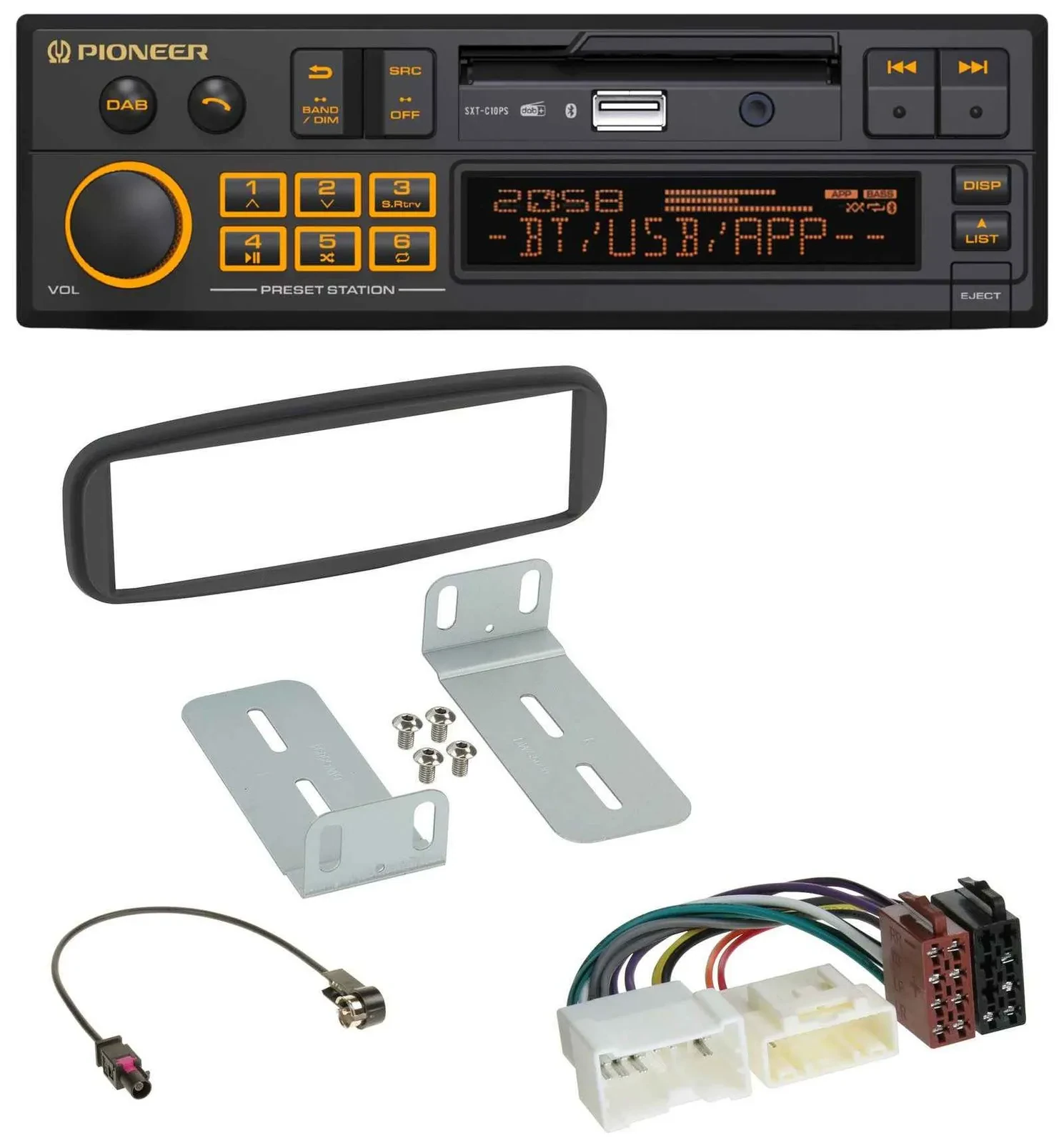 Pioneer DAB MP3 USB Bluetooth Autoradio für Renault Clio (2012-2017)