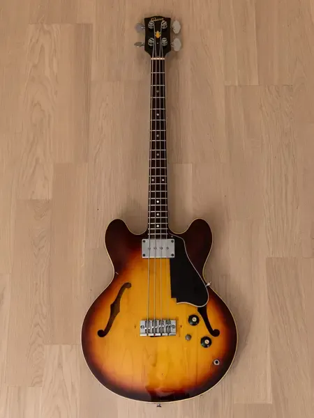 Бас-гитара полуакустическая Gibson EB-2 Semi-Hollow Sunburst w/case USA 1968