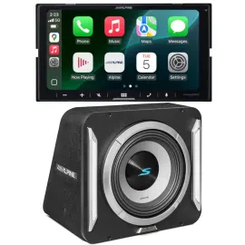 Alpine ILX-W770 7" Double DIN Multimedia Receiver w/ 10" Sealed Subwoofer